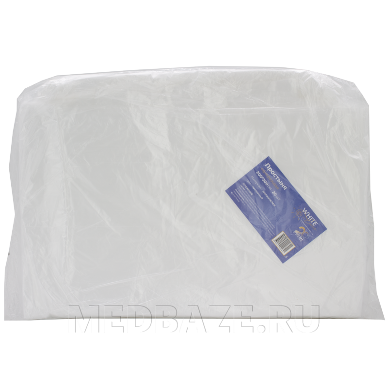 Простыня для обертывания, полиэтилен, 200*200 см, (10374), White line, 20 шт/уп