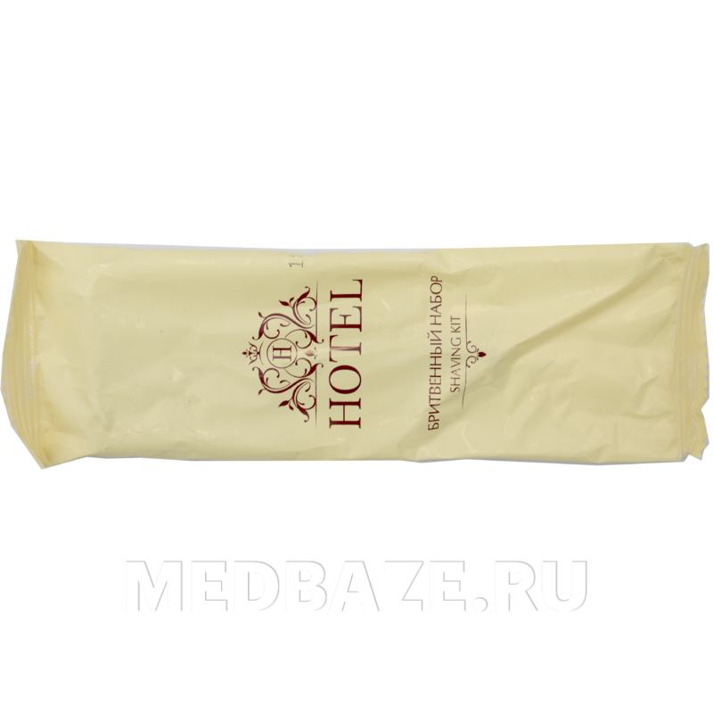 Бритвенный набор в п/э, станок 2 лезвия, крем д/бритья в тюбике, Hotel