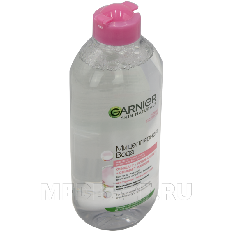 Мицеллярная вода, Розовая вода, очищение + сияние, 400 мл, Garnier