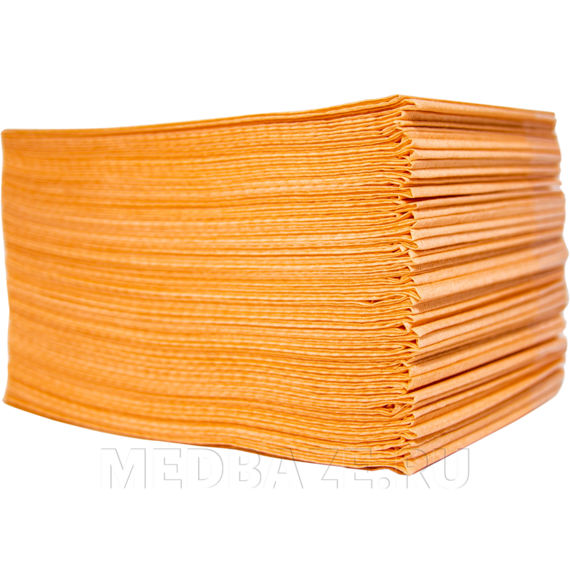 Нагрудники стоматологические ламинированные, 45*33 см, оранжевый, Euronda Monoart, 500 шт/уп