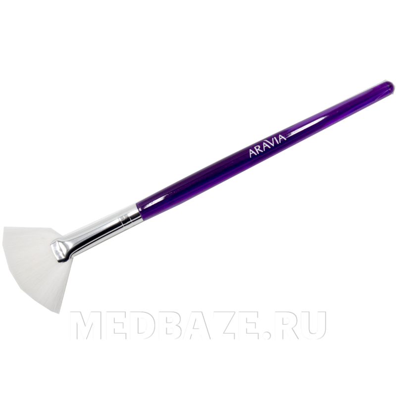 Кисть для нанесения масок, длина 165 мм, искусст. белая щетина (1307) ARAVIA