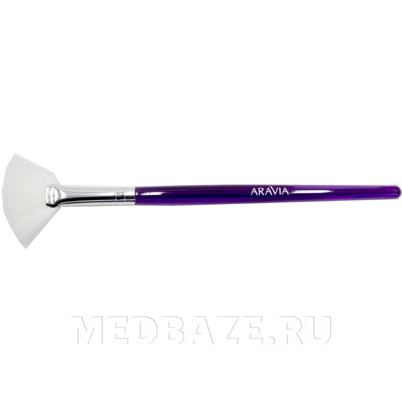Кисть для нанесения масок, длина 165 мм, искусст. белая щетина (1307) ARAVIA