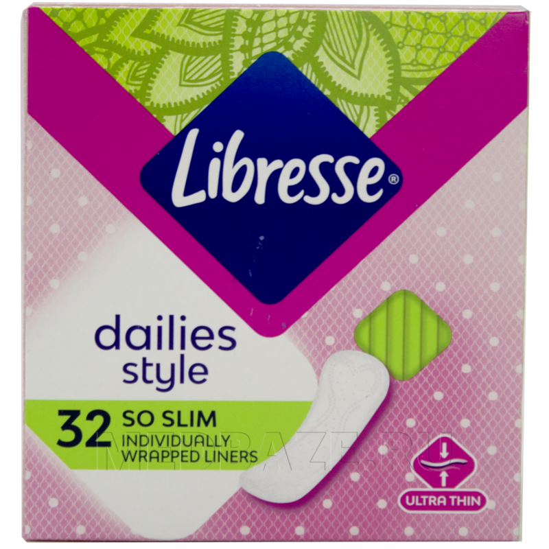 Прокладки гигиенические ежедневные Libresse Normal, в индивидуальной упаковке, 32 шт/уп