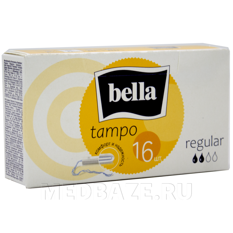 Тампоны Bella Regular, 2 капли, 16 шт/уп