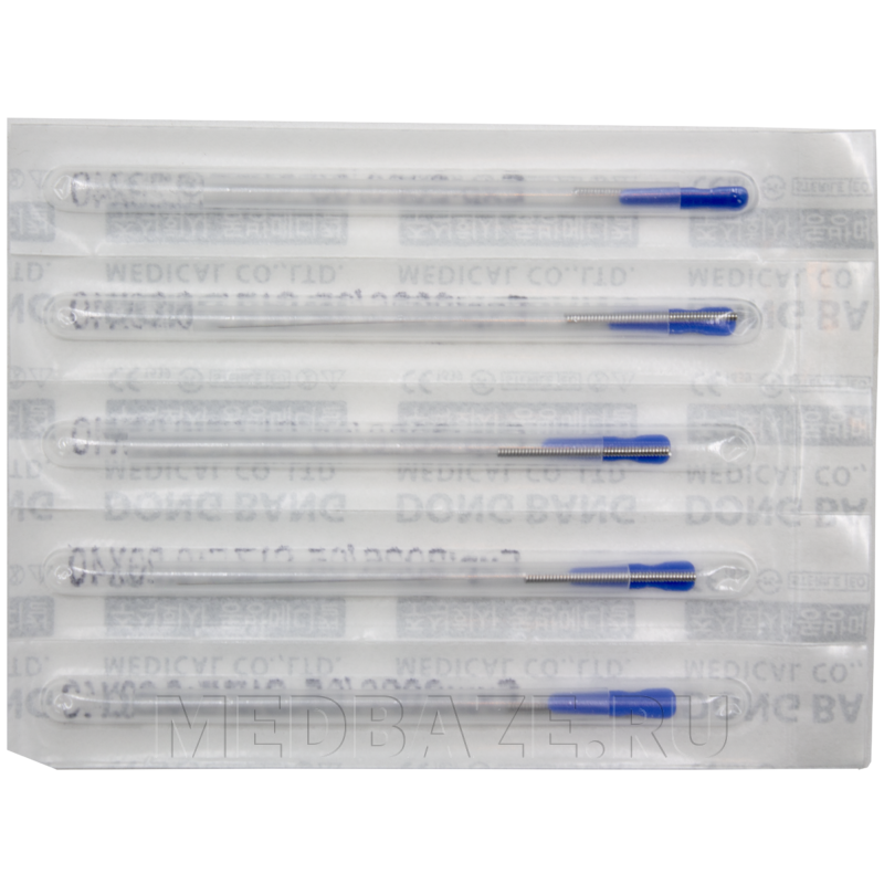 Игла акупунктурная с направителем одноразовая 0.20*40 мм, (DB100), ДонгБанг