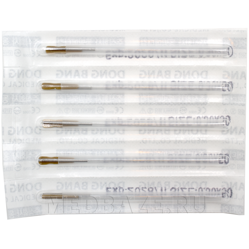 Игла акупунктурная с направителем одноразовая 0.30*50 мм, ДонгБанг, 100 шт/уп
