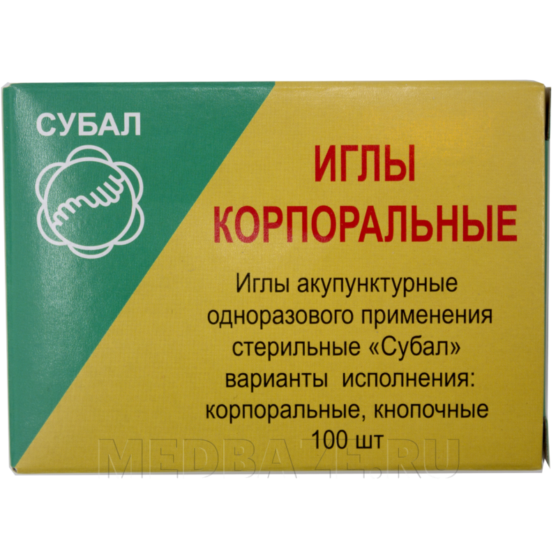 Игла акупунктурная с направителем одноразовая 0.30*30 мм, с ручкой из стали, Субал, 100 шт/уп