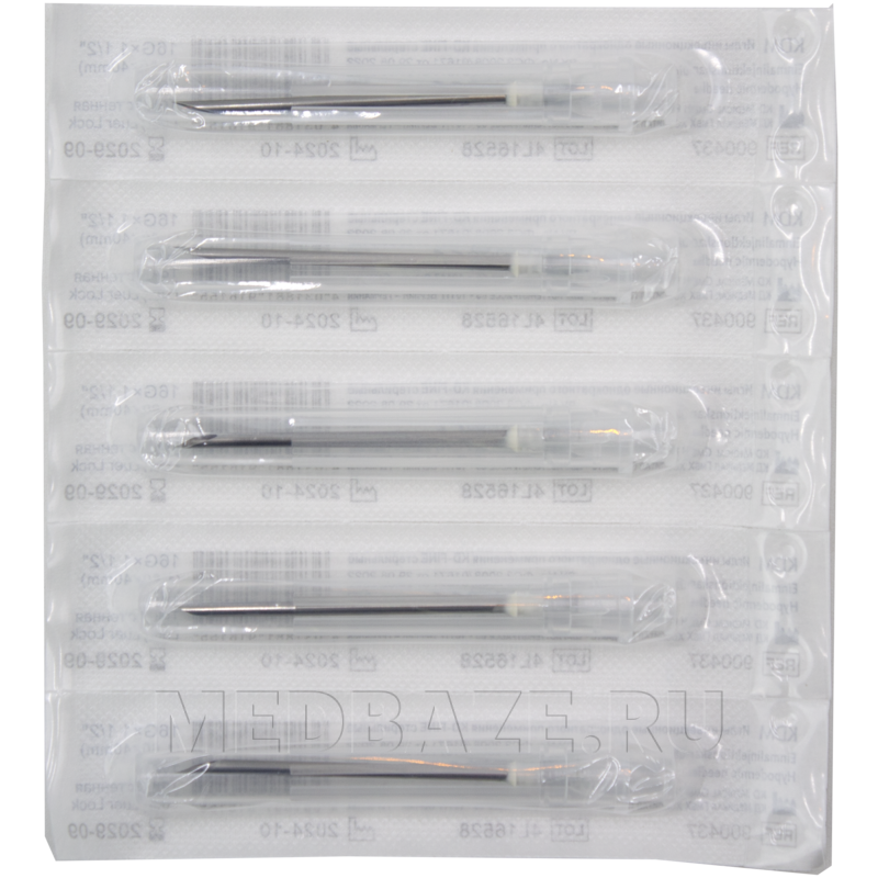 Игла инъекционная 16G 1.60*40 мм, KD-Fine, 100 шт/уп