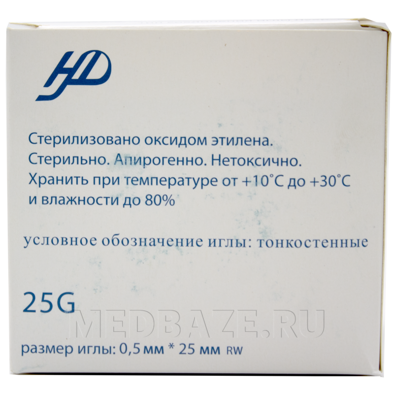 Игла инъекционная 25G 0.50*25 мм, Церебрум/Инфора, 100 шт/уп