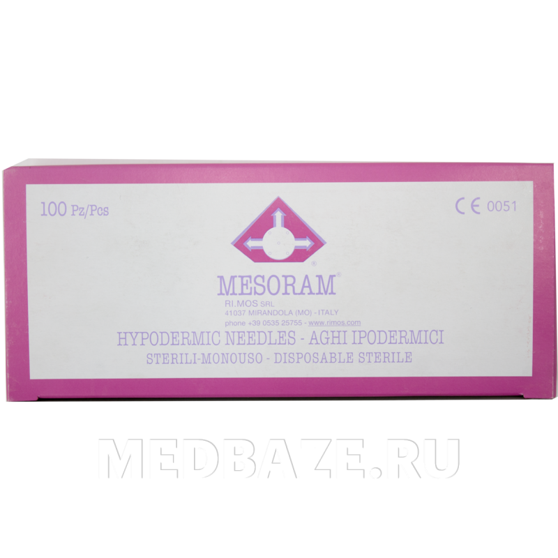 Игла Mesoram 32G 0.23*6 мм, (712307), 100 шт/уп