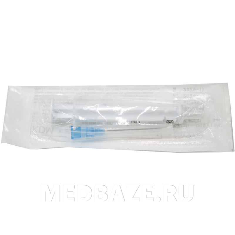 Шприц инъекционный 2-х комп. одноразовый KD-Ject 2 мл 23G 0.60*30 мм, с иглой (802229R), 100 шт/уп