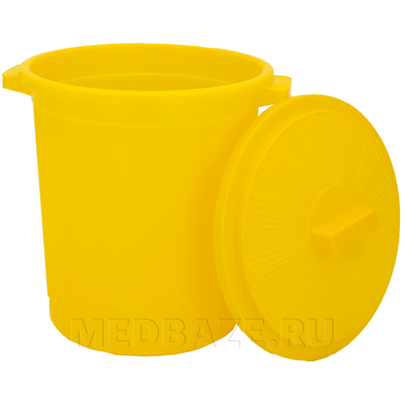 Бак 12 л, для медицинских отходов, желтый