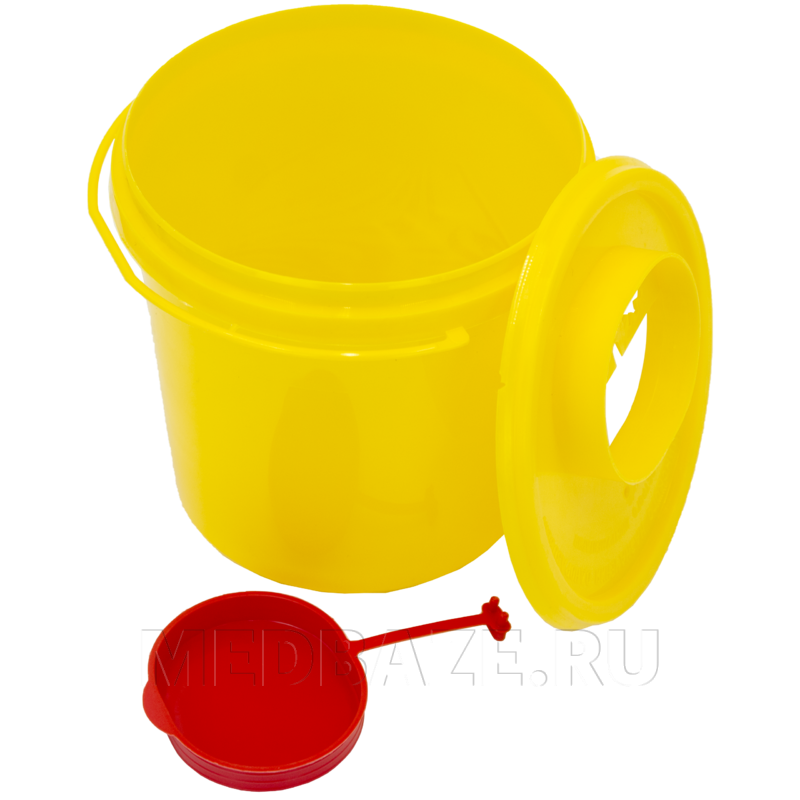 Емкость-контейнер 1 л, для утилизации игл, Медком