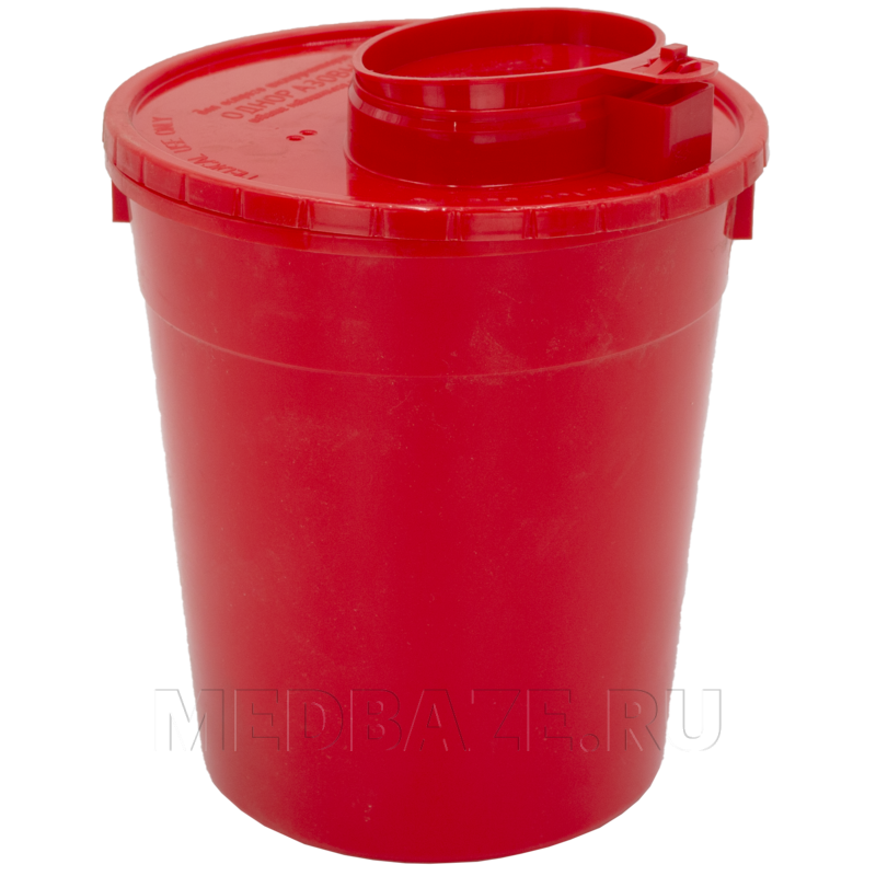 Емкость-контейнер 3 л, для утилизации игл, красный, (МК-01), КМ Проект