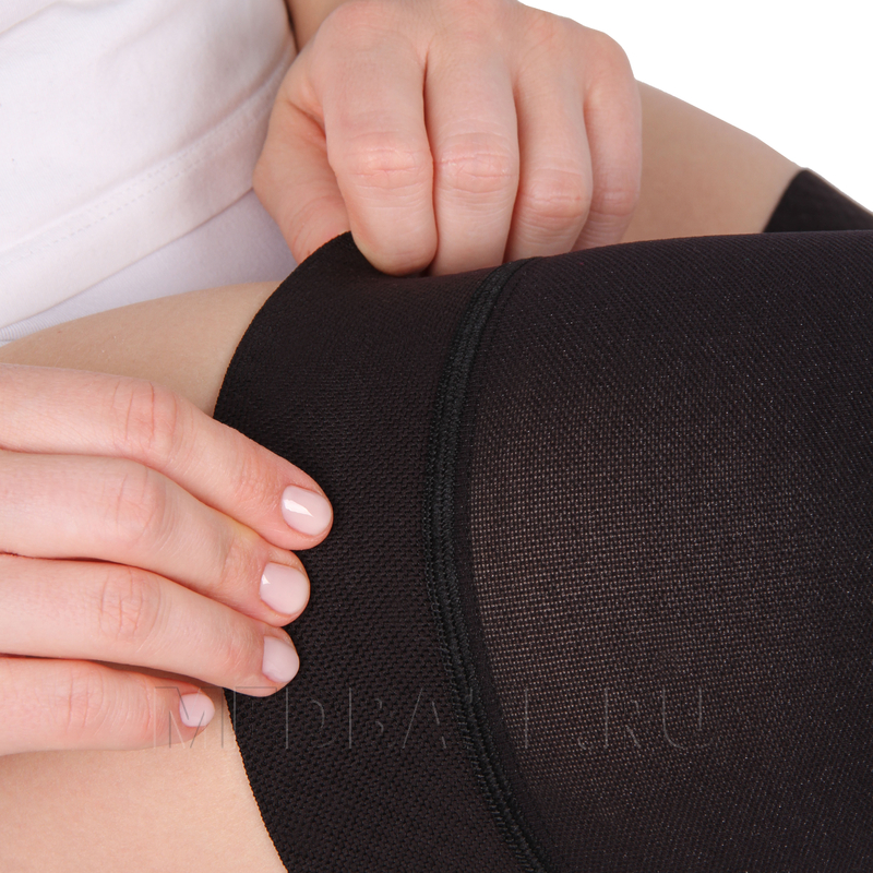 Чулки с простой резинкой на силиконовой основе с закрытым носком Idealista ID-300, 1 класс компрессии, Экотен