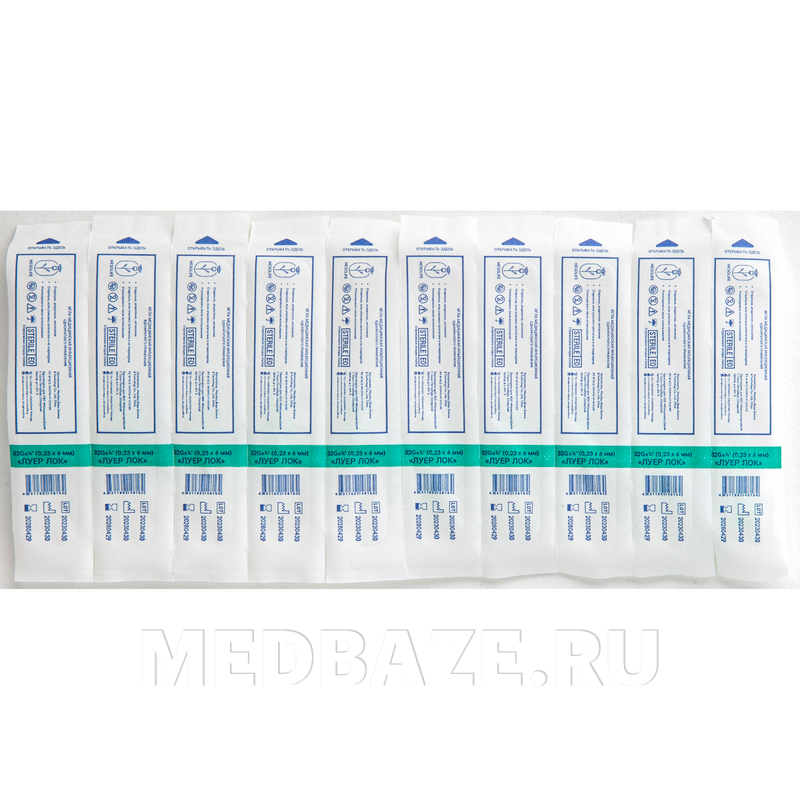 Игла для мезотерапии Mesolife 32G 0.23×6 мм (100 шт.)