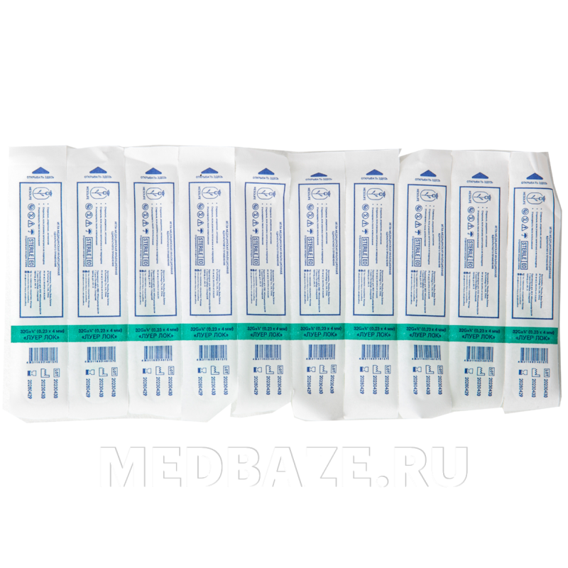 Игла для мезотерапии Mesolife 32G 0.23×4 мм (100 шт.)