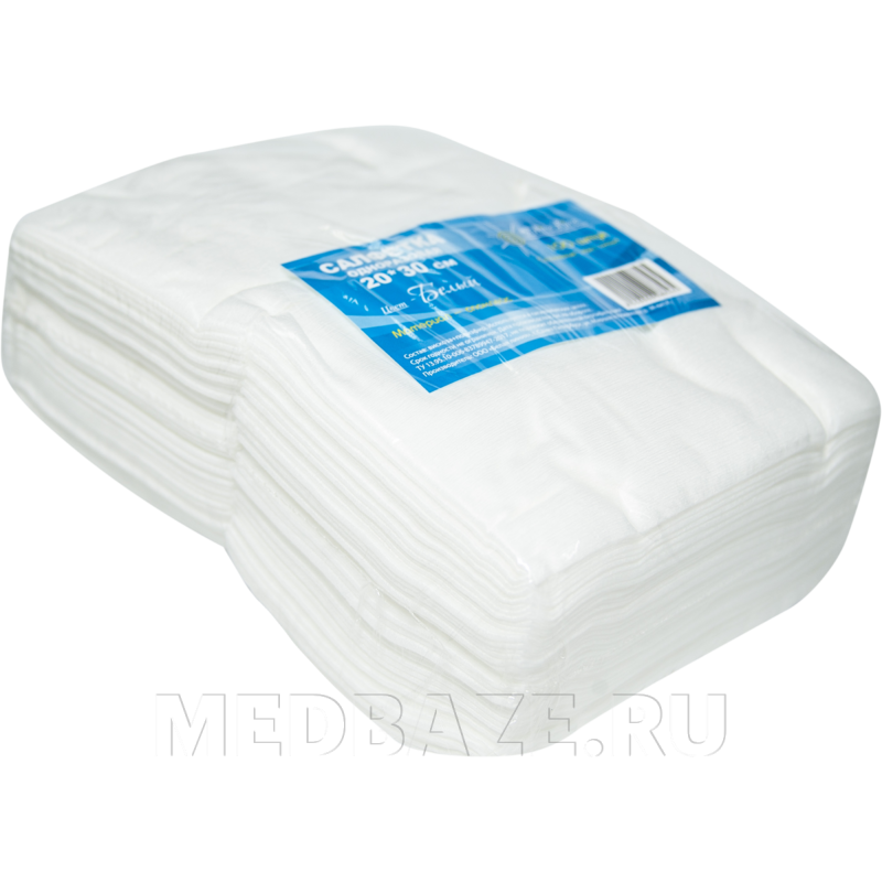 СПС салфетки в пачке, 20*30 см, (10273), White line, 100 шт/уп