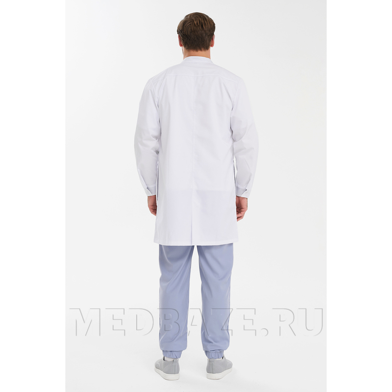 Халат мужской на кнопках Тезис TZ810, белый