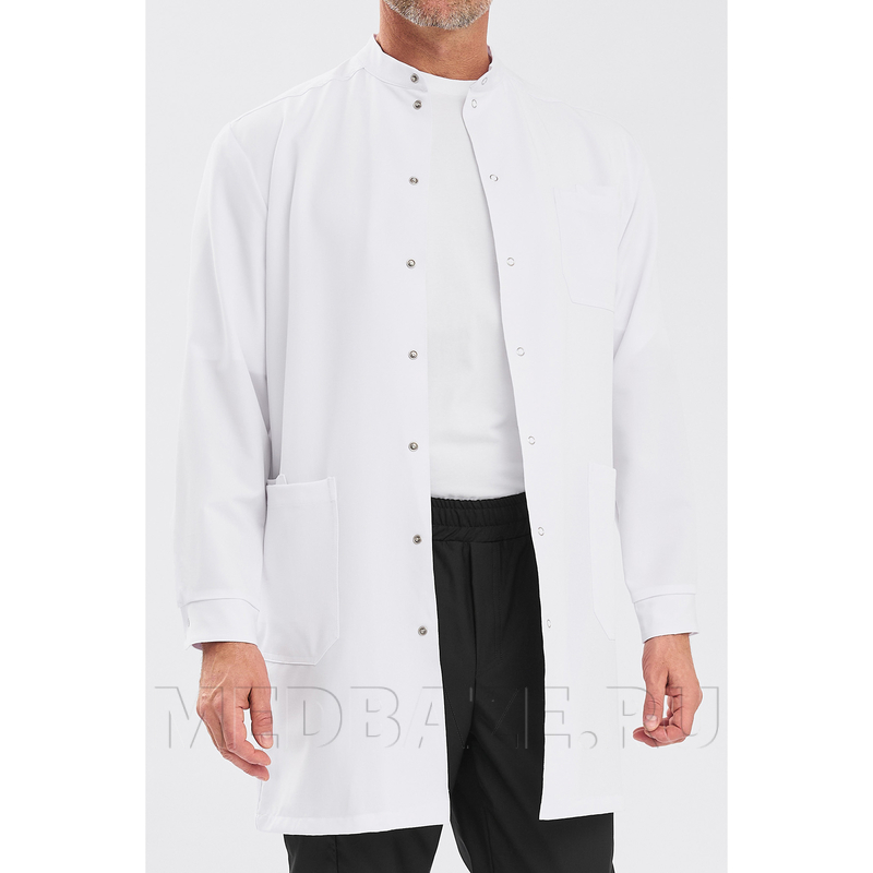 Халат мужской на кнопках Тезис TZ811, белый