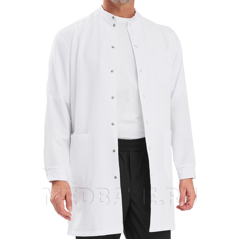 Халат мужской на кнопках Тезис TZ811, белый