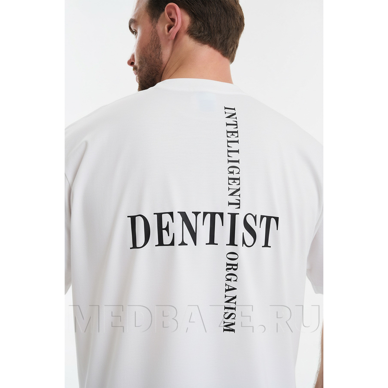 Футболка мужская Тезис TZ510, принт "DENTIST", белый