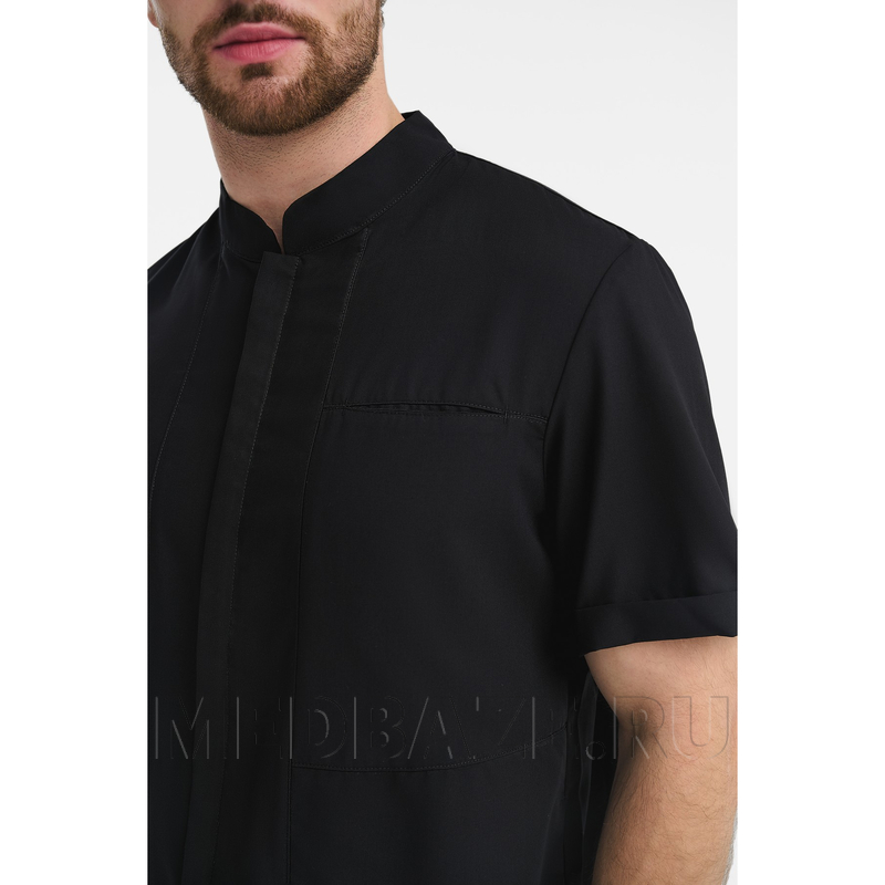 Рубашка мужская на молнии Тезис TZ700, черный