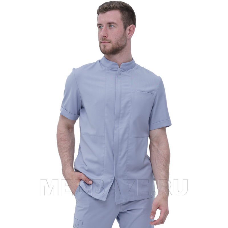 Рубашка мужская на молнии Тезис TZ700, белый