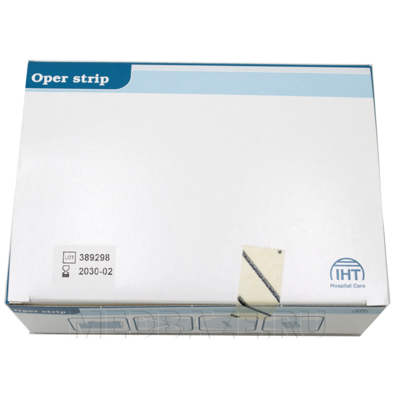 Пластырь шов Oper Strip на операционный шов 1.2*10 см (0037804), IHT Hospital Care, 300 шт/уп