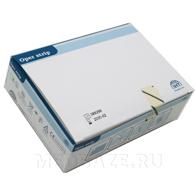 Пластырь шов Oper Strip на операционный шов 1.2*10 см (0037804), IHT Hospital Care, 300 шт/уп