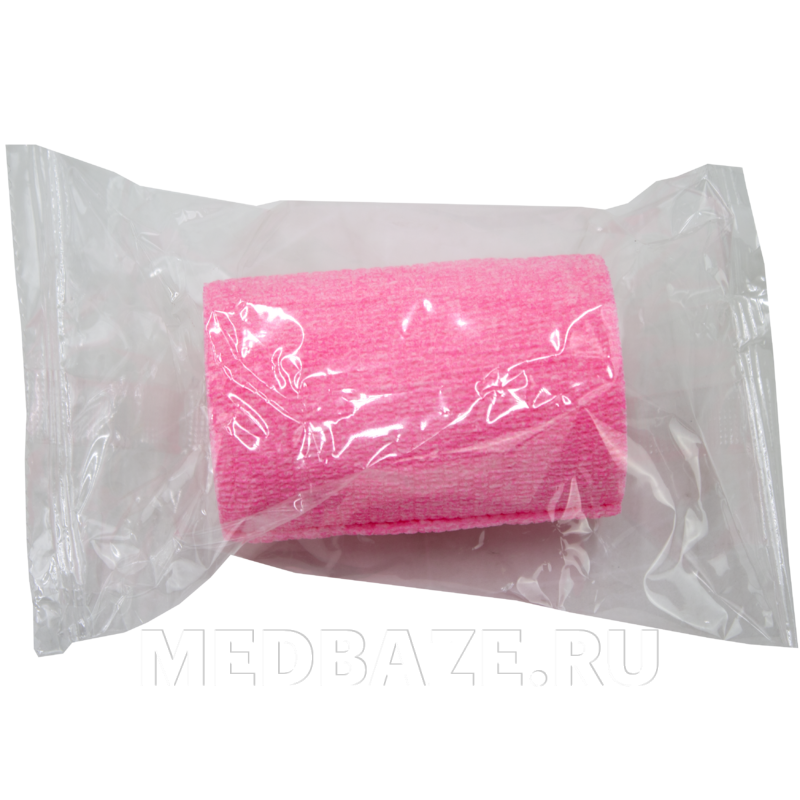Бинт эластичный, самофиксирующийся, розовый, 7.5 см*4.5 м, FlexMed