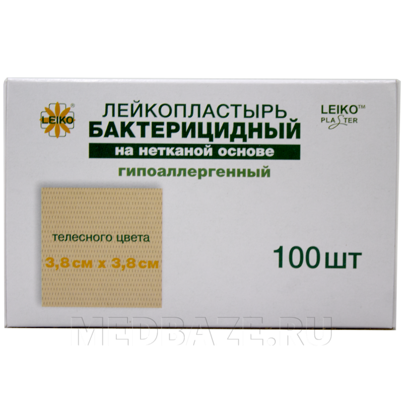 Лейкопластырь бактерицидный 3.8*3.8 см (213872) Leiko plaster