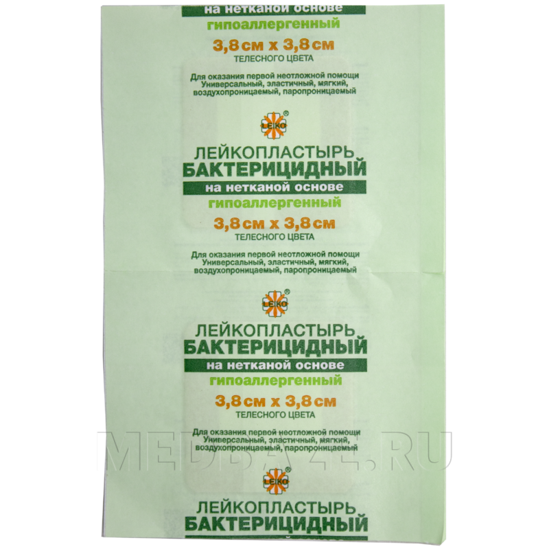 Лейкопластырь бактерицидный 3.8*3.8 см (213872) Leiko plaster
