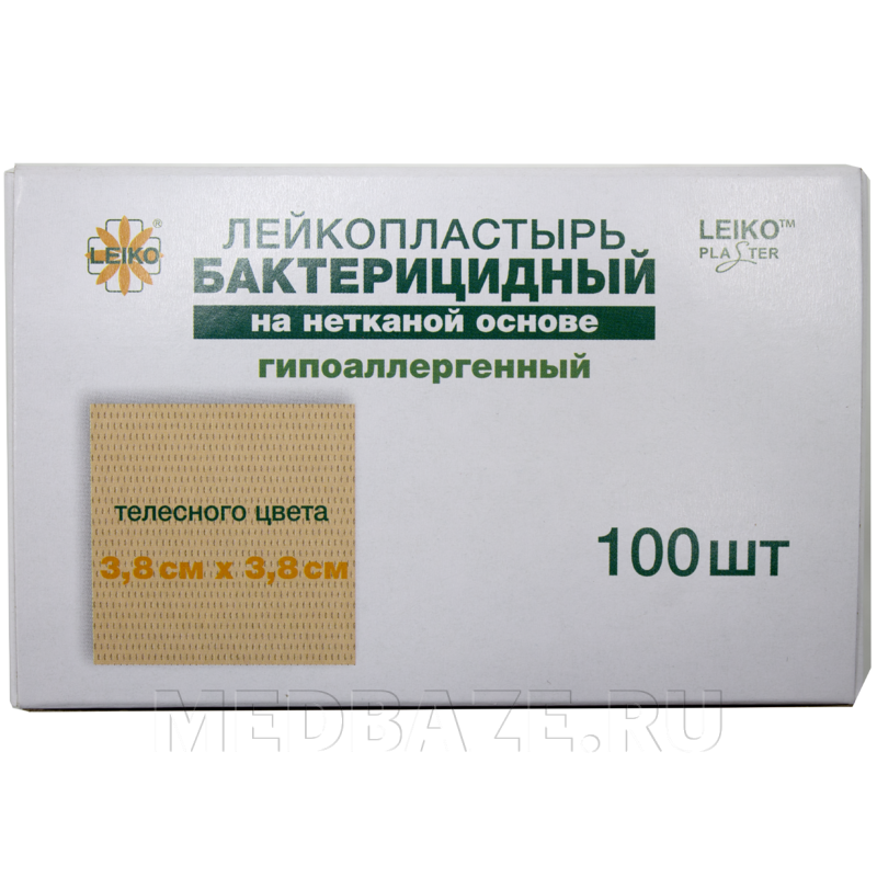 Лейкопластырь бактерицидный 3.8*3.8 см (213872) Leiko plaster