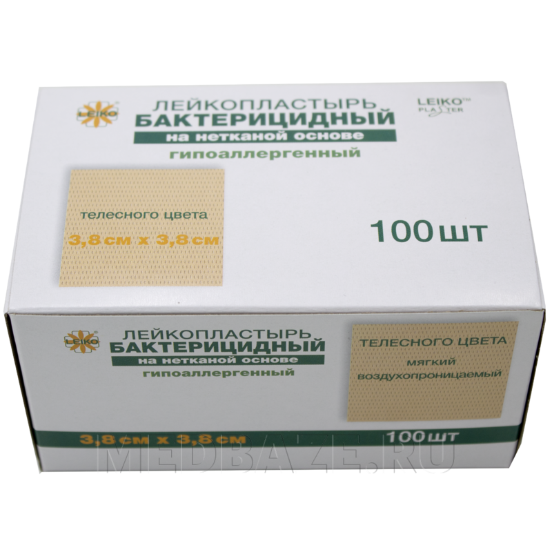 Лейкопластырь бактерицидный 3.8*3.8 см (213872) Leiko plaster