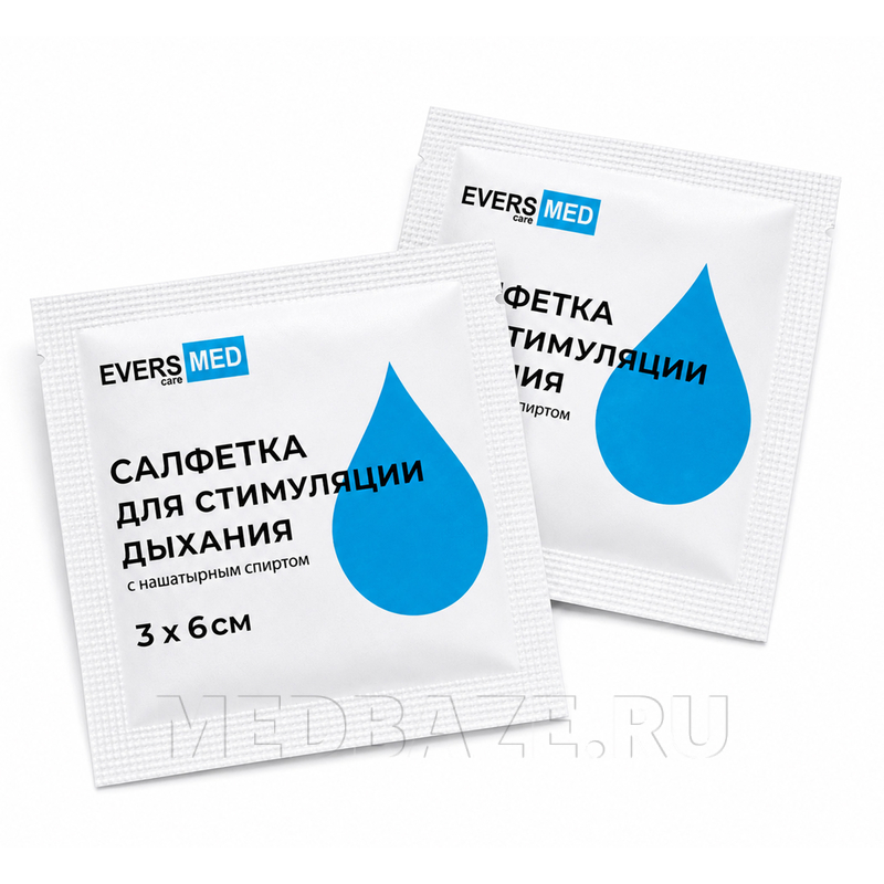 Салфетка с нашатырем, 3*6 см, (843075), Evers Life, 150 шт/уп