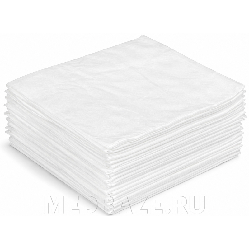 СМС простыни в пачке, плотность 15 г/м2, 80*200 см, белый, (EL-P28), Optima, 20 шт/уп