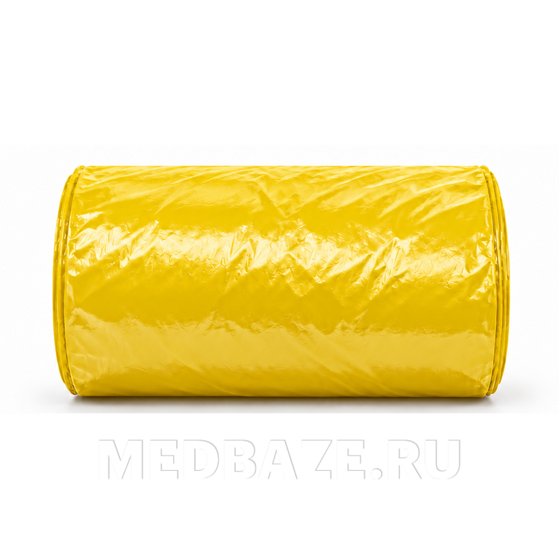 Пакет для мусора, 60 л, 10 мкм, 58*68 см, желтый, Laima, арт. 606701, 20 шт/рулон