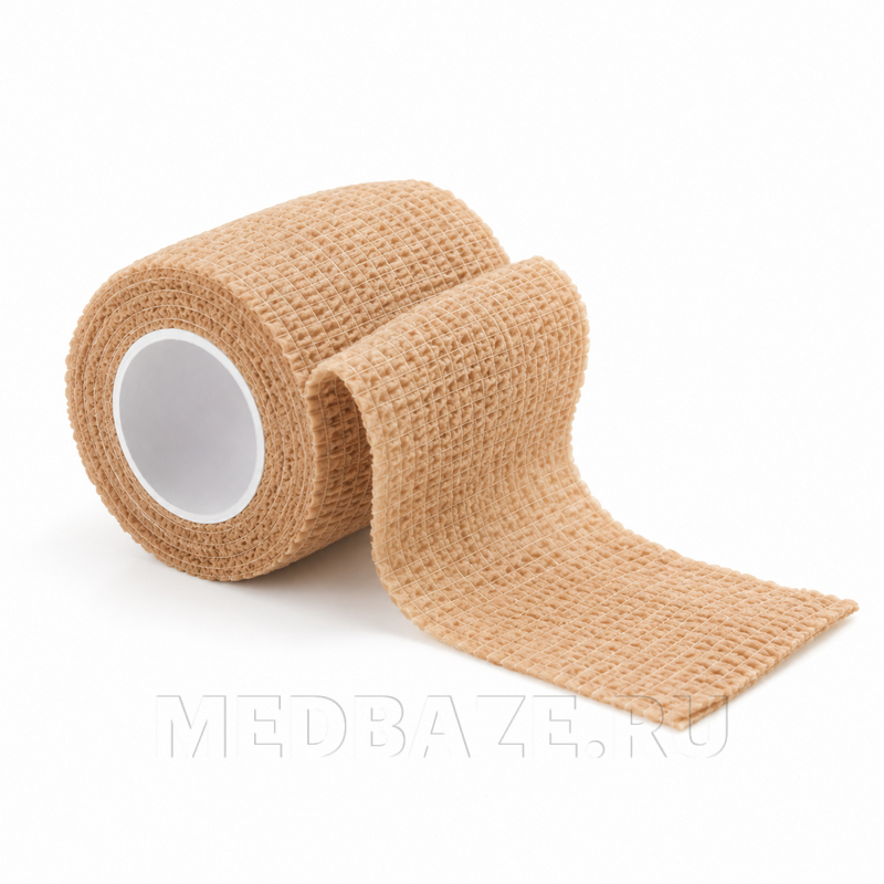 Бинт эластичный, самофиксирующийся, телесный, 2.5 см*4.5 м, FlexMed