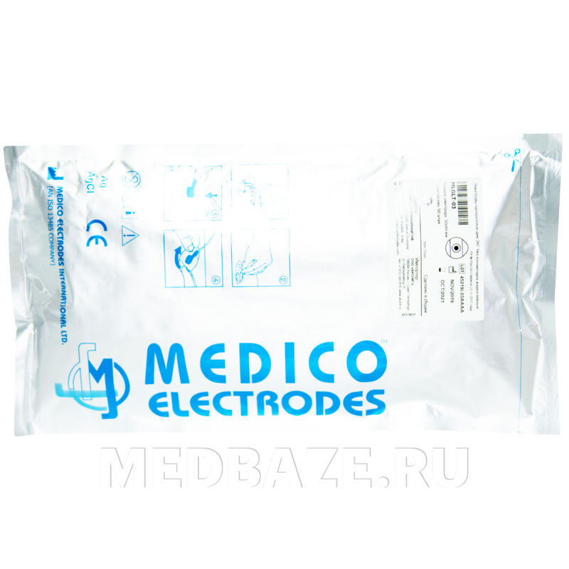 Электроды для ЭКГ MEDICA MLGLT-03 50*48 мм одноразовые, длительного мониторинга, жидкий гель, 50 шт/уп