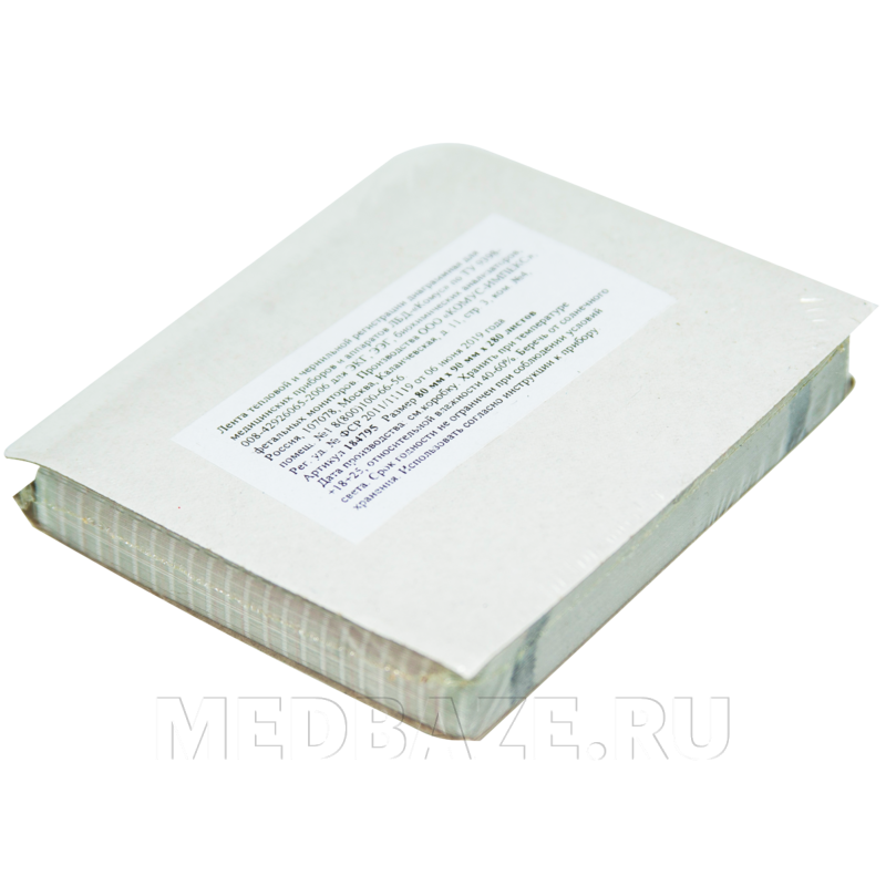 Лента тепловая регистрационная для ЭКГ HelliGE Mac-400/600, 80*90 мм (184795, 2048/1, 561341, 479204), 280 лист/пачка