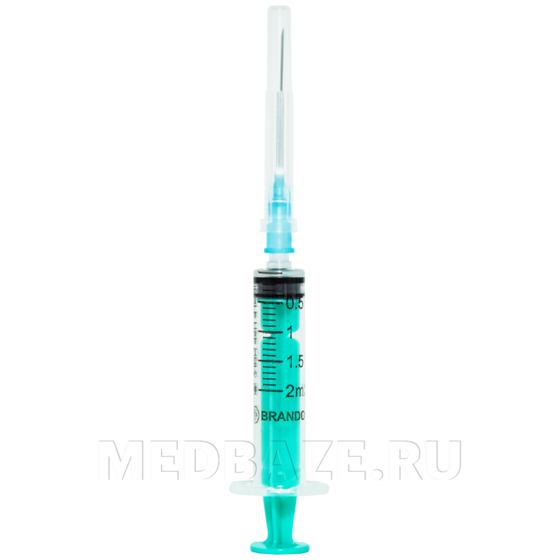 Шприц инъекционный (3-х комп.) BRANDO 2 мл 23G 1-1/4