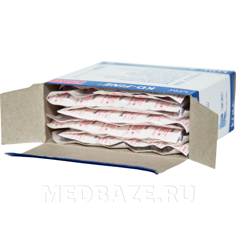 Игла инъекционная, 1.20*40 мм, 18G, розовый, KD-Fine, 100 шт/уп