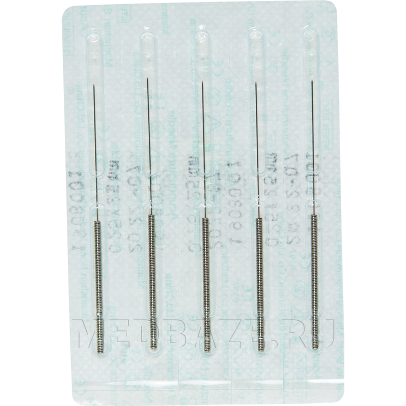 Игла акупунктурная без направителя одноразовая 0.25*25 мм, Субал, 100 шт/уп