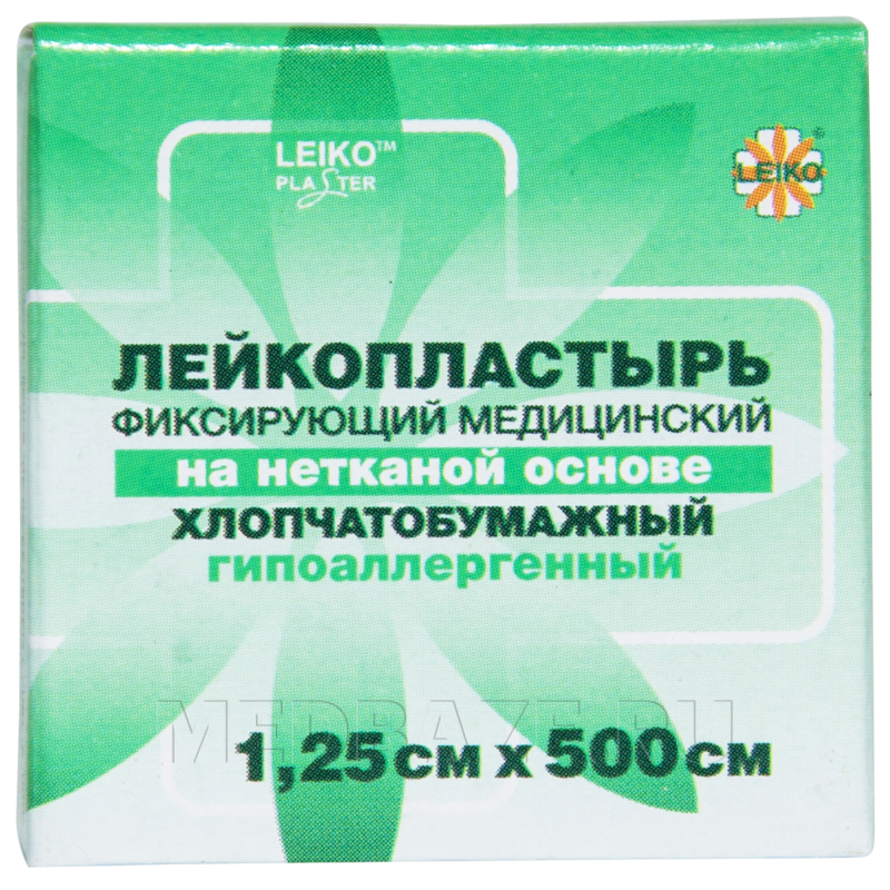 Пластырь бумажный 1,25*500 см Leiko plaster