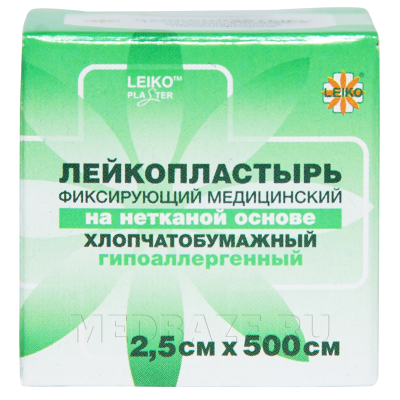 Пластырь бумажный, 2.5 см*5 м, Leiko plaster