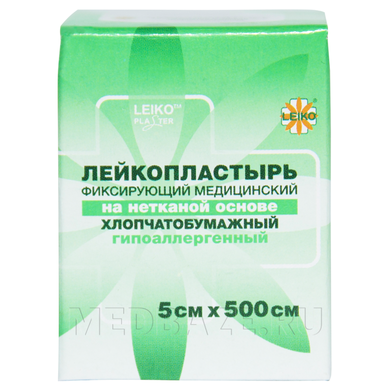 Пластырь бумажный, 5 см*5 м, Leiko plaster