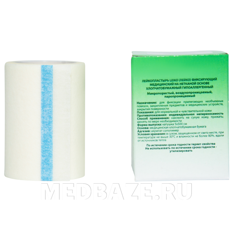 Пластырь бумажный, 5 см*5 м, Leiko plaster