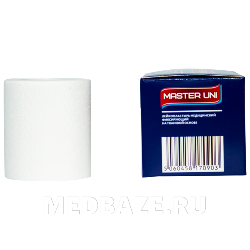 Пластырь фиксирующий 5 см*5 м, Master Uni