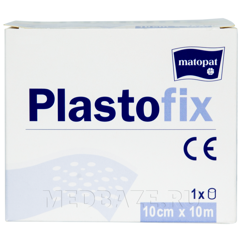 Пластырь фиксирующий, 10 см*10 м, Plastofix, (МА-165-ММММ-016), Matopat